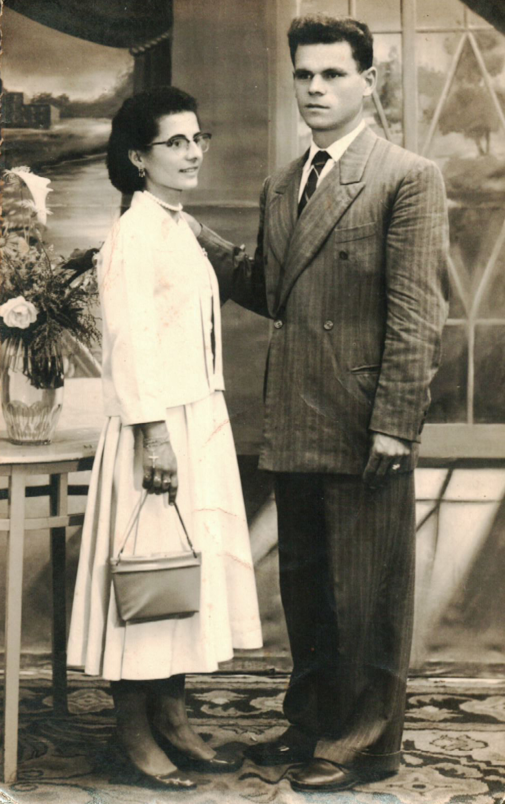 Foto de casamento de José Fernandes e Conceição, 1957