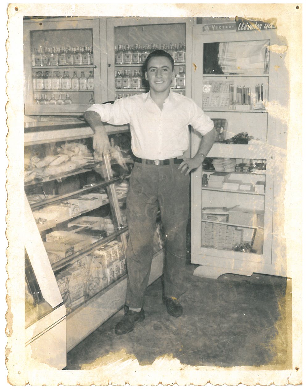 Marcelo no comércio na Venezuela, cerca de 1958